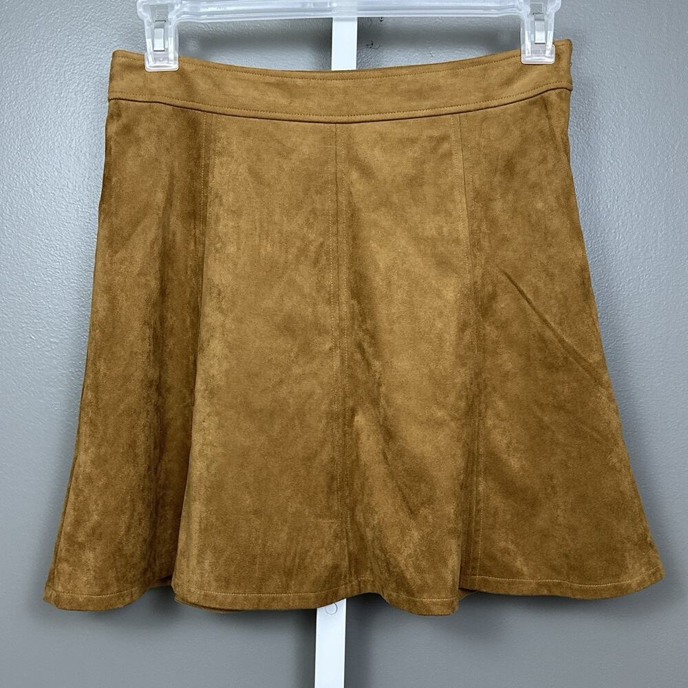 Loft Faux Suede Seamed Skirt Size 6 Classic Lined Side Zip 573483 Above Knee